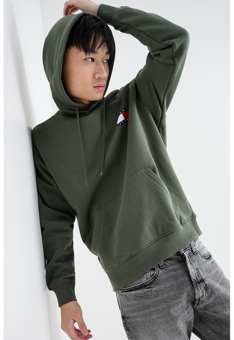 Стандартно худи с лого - Зелен/Тъмнозелен Tommy Jeans