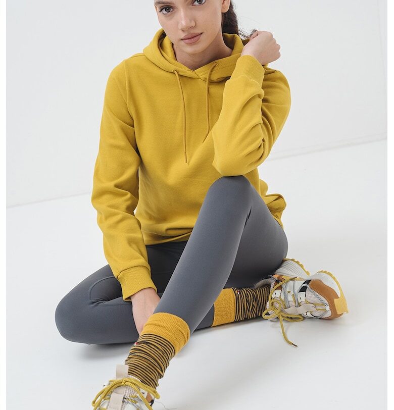 Стандартно худи с малко лого - Синапено жълто Napapijri