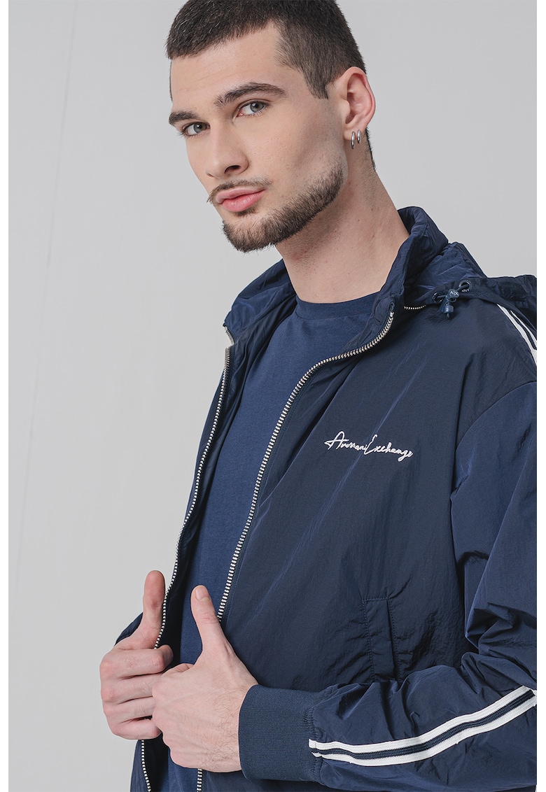 Стандартно яке с лого - Бял/Тъмносин ARMANI EXCHANGE