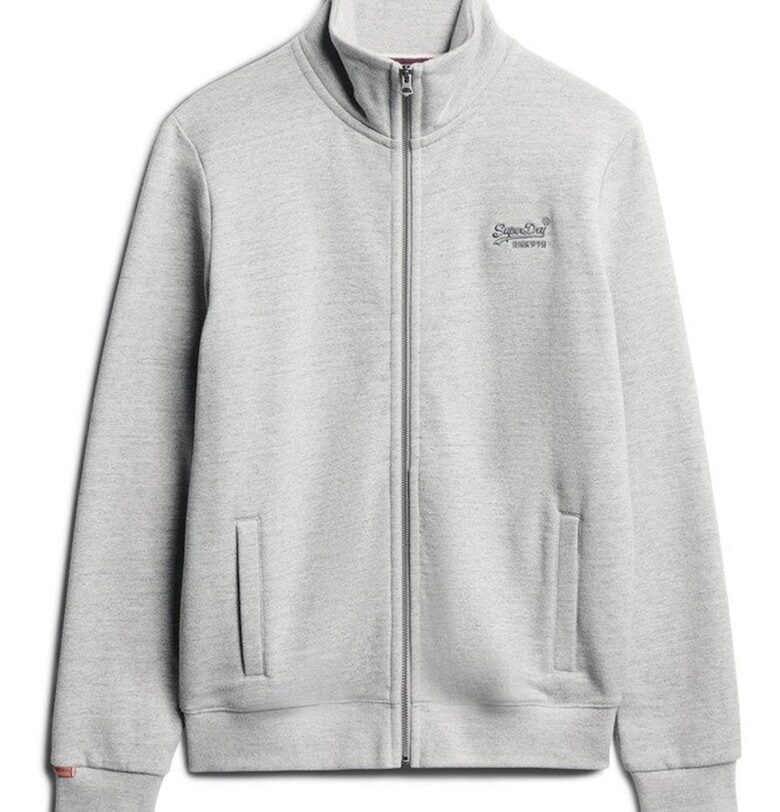 Суитшърт Essential с цип и бродирано лого - Сив Superdry  Co