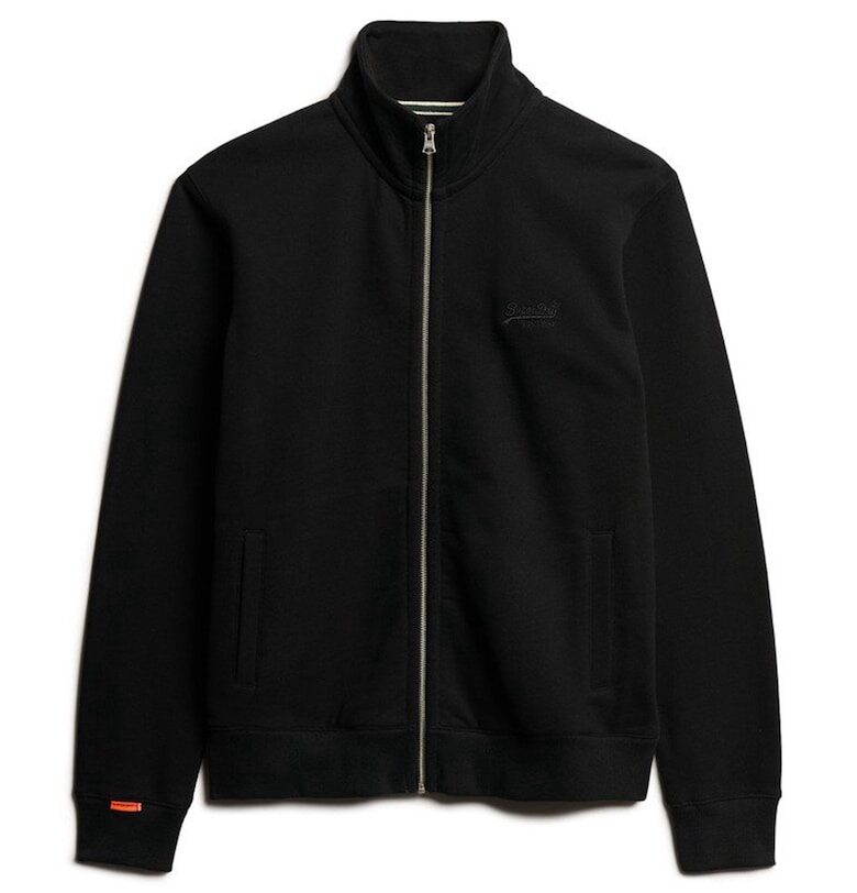 Суитшърт Essential с цип и бродирано лого - Черен Superdry  Co