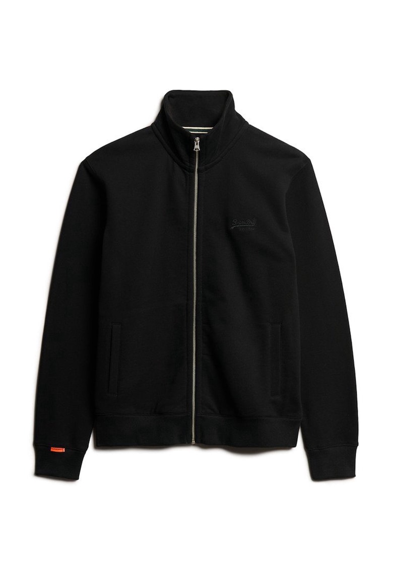 Суитшърт Essential с цип и бродирано лого - Черен Superdry Co