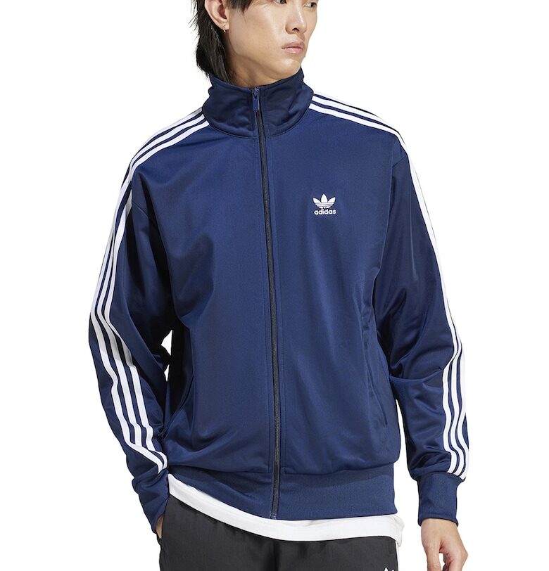 Суитшърт Firebird с цип и висока яка - Тъмносин/Бял adidas Originals