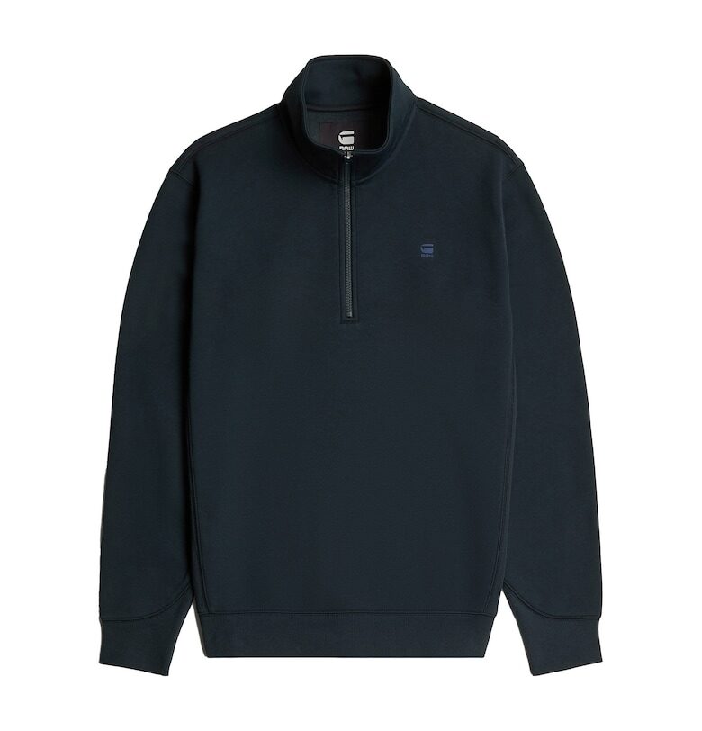 Суитшърт Premium Core с къс цип - Тъмносин G-STAR