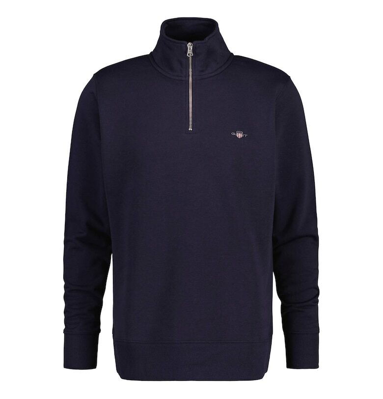 Суитшърт Shield с къс цип - Син Gant