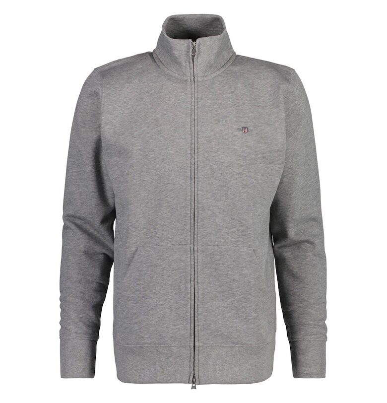 Суитшърт Shield с цип - Сив Gant