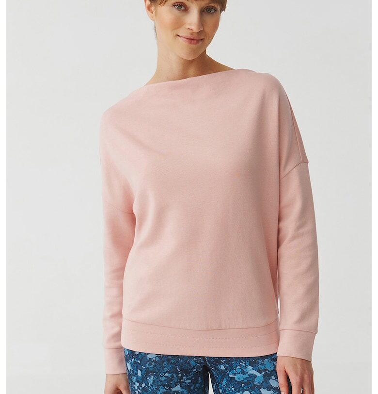 Суитшърт Silvana с деколте тип лодка - Бледо розово Tatuum