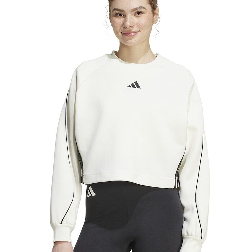 Суитшърт Stadium с ръкави реглан - Черен/Мръснобял adidas Sportswear