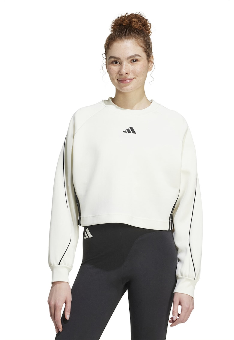 Суитшърт Stadium с ръкави реглан - Черен/Мръснобял adidas Sportswear