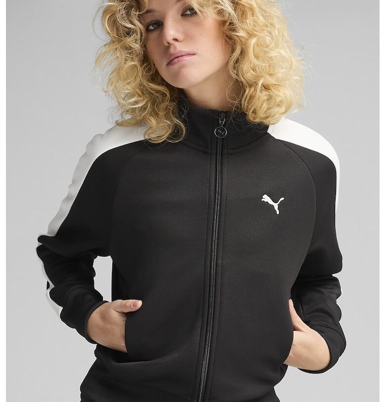 Суитшърт T7 Always On с цип - Черен/Бял Puma