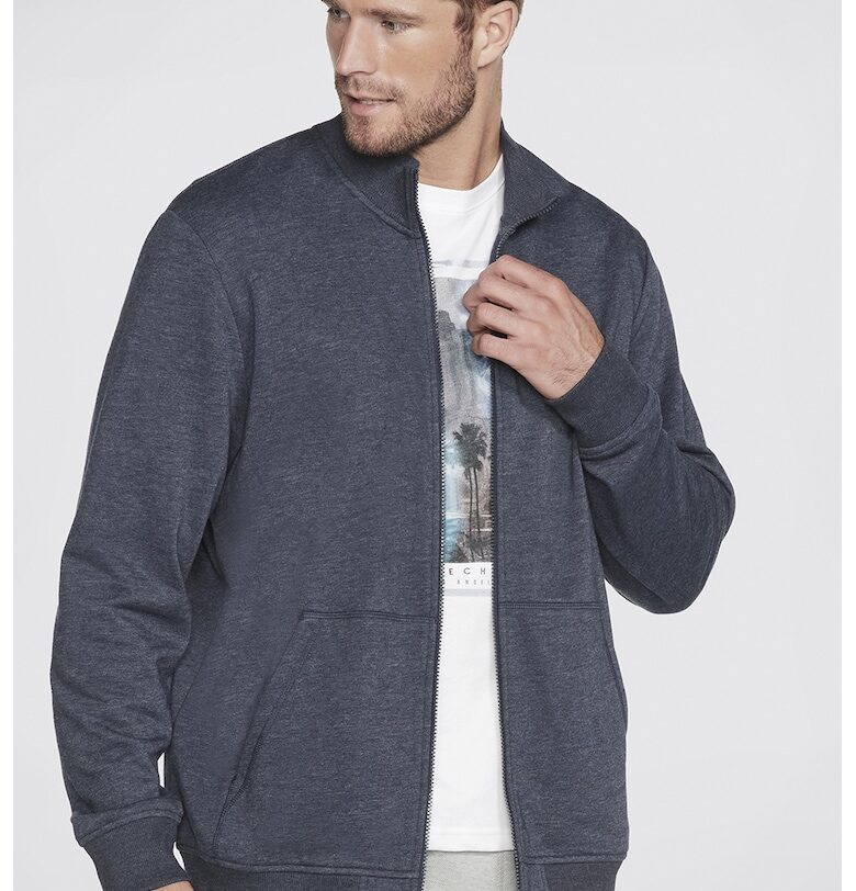 Суитшърт The Hoodless с цип - Тъмносин Skechers