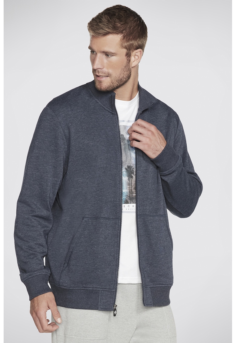 Суитшърт The Hoodless с цип - Тъмносин Skechers