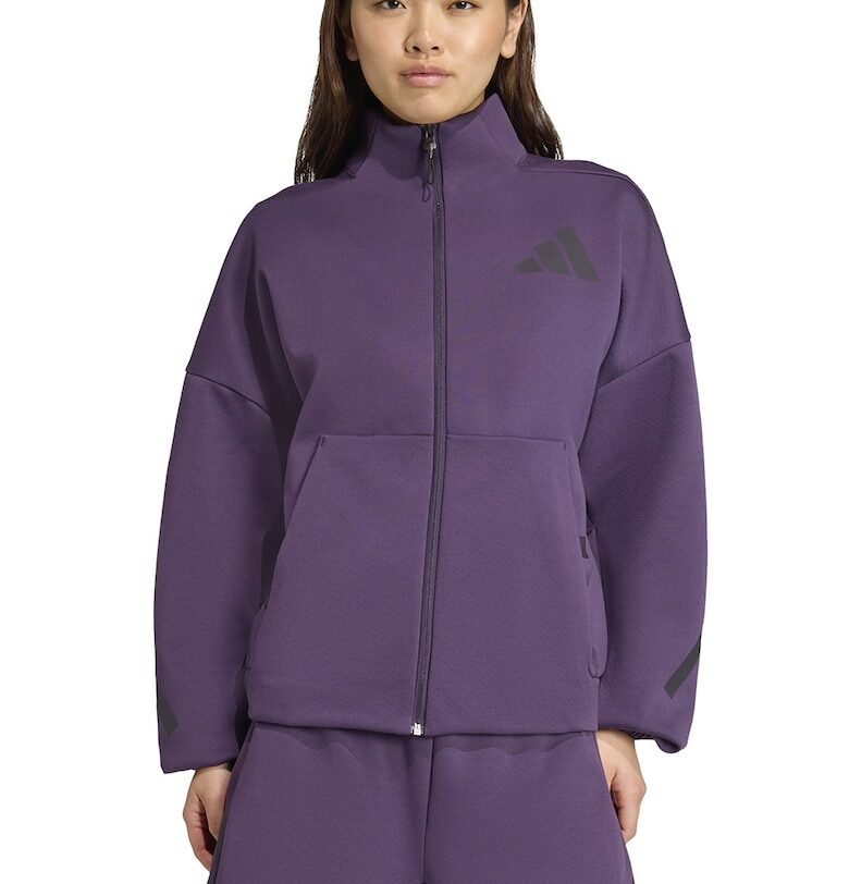 Суитшърт Z.N.E с цип - Тъмновиолетов adidas Sportswear