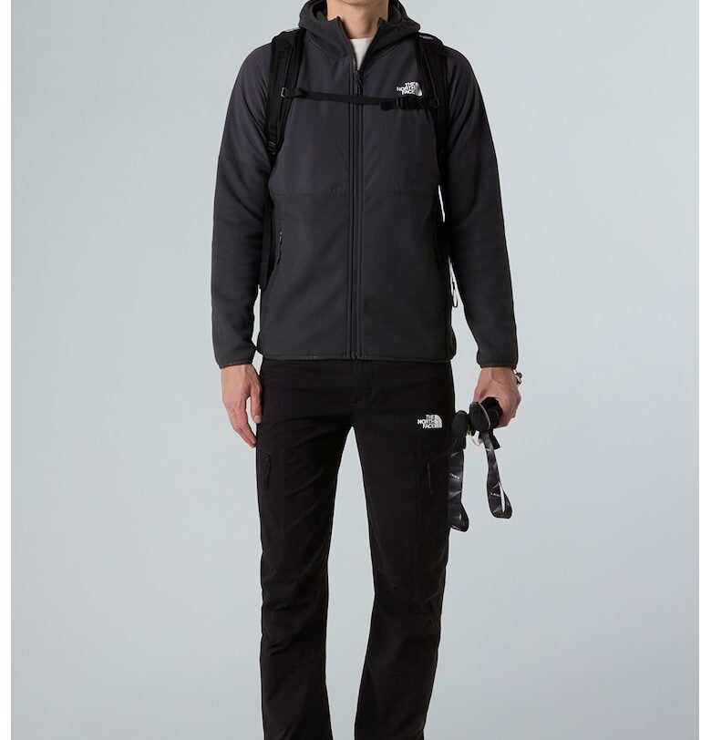 Суитшърт за хайкинг Glacier с цип - Tъмносив The North Face