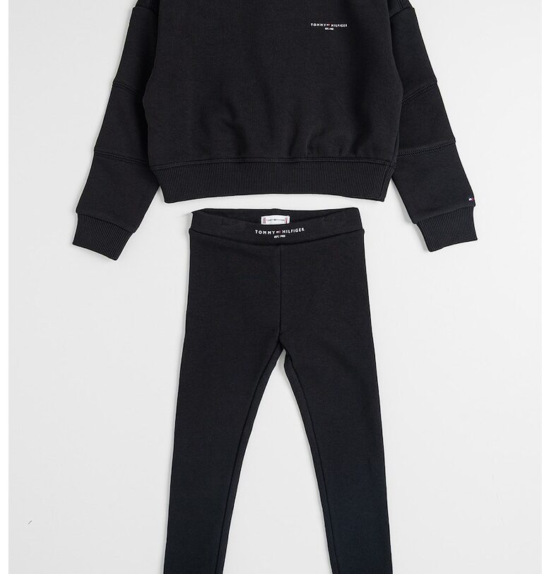 Суитшърт и клин с лого - 2 части - Черен Tommy Hilfiger