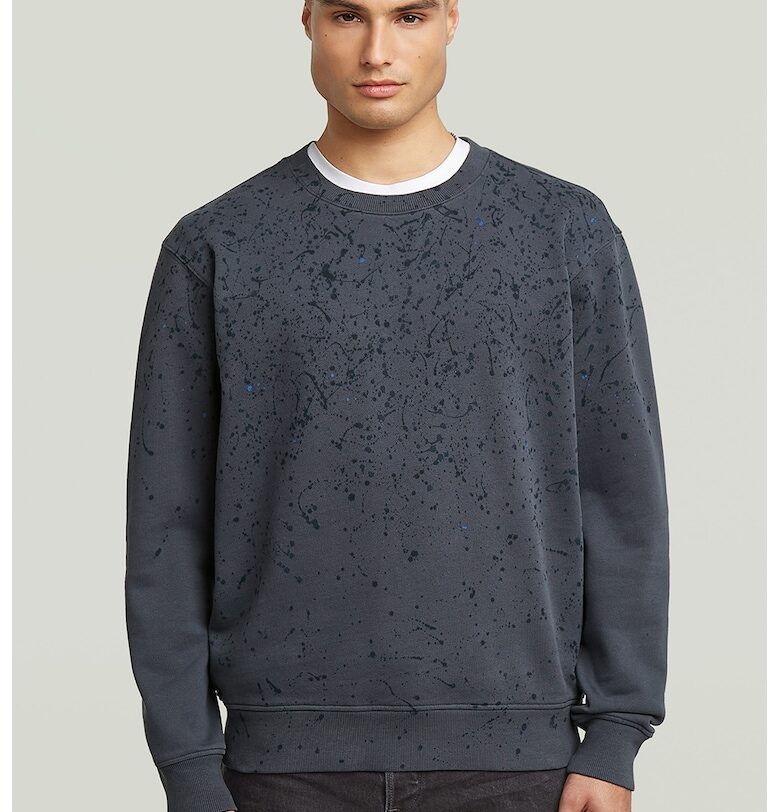 Суитшърт от органичен памук с десен - Тъмносин G-STAR