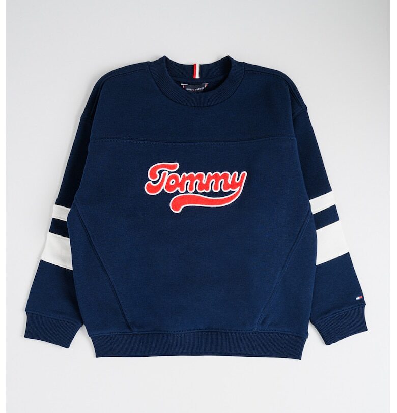 Суитшърт с бродирано лого - Червен/Бял/Ултрамарин синьо Tommy Hilfiger