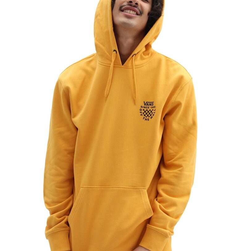 Суитшърт с джоб тип кенгуру - Жълт Vans