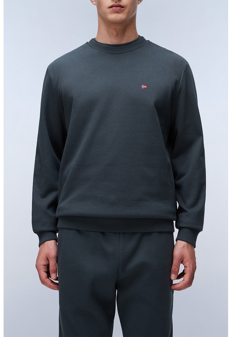 Суитшърт с кръгло деколте Balis - цвят тъмносив - Въглен сиво Napapijri