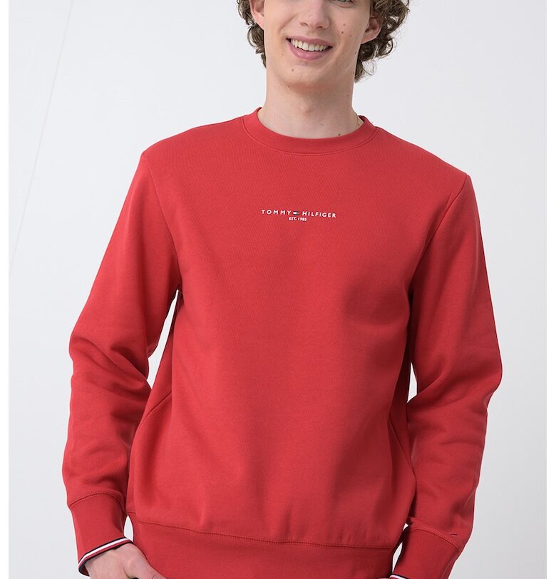 Суитшърт с лого - Аленочервен Tommy Hilfiger