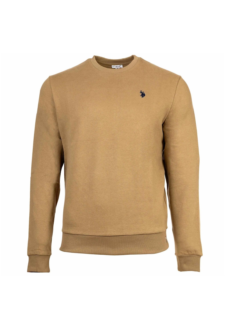 Суитшърт с лого - Бежов US Polo Assn