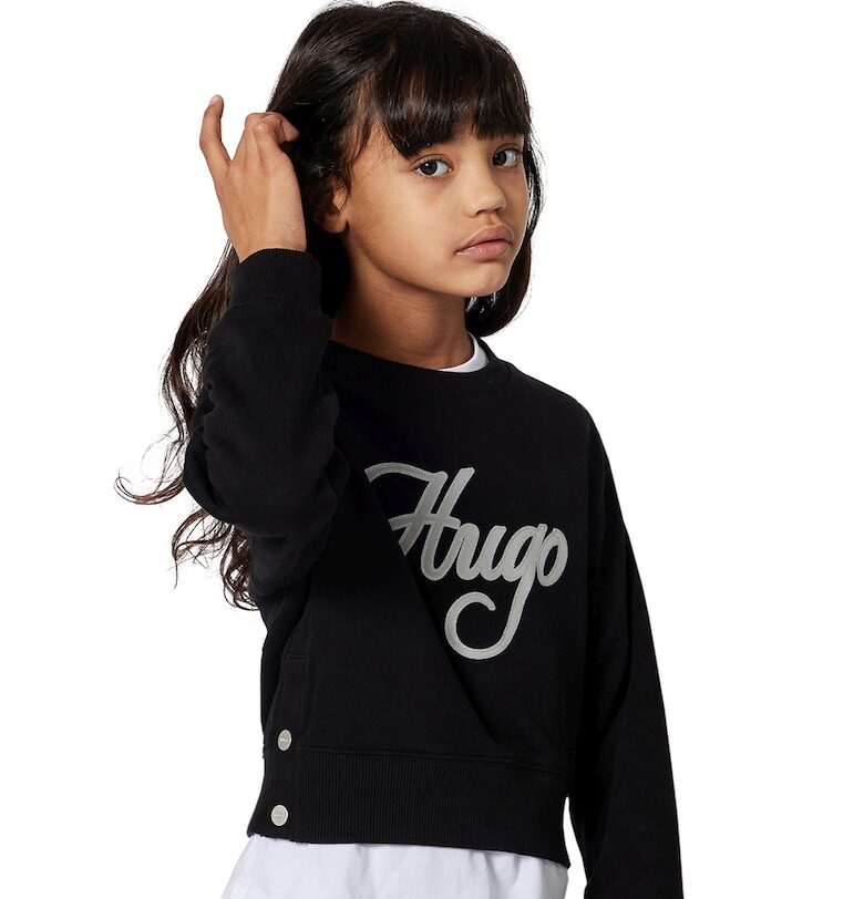 Суитшърт с лого - Бял/Черен HUGO