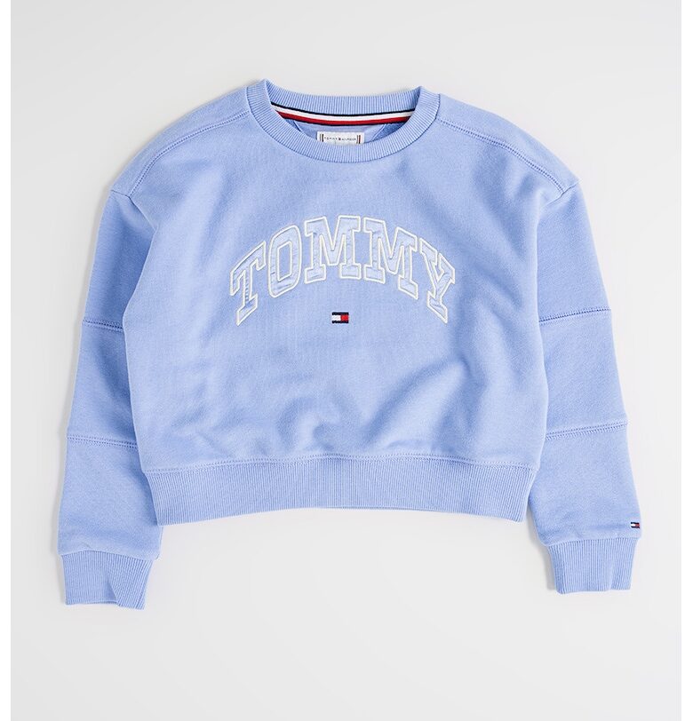 Суитшърт с лого - Лавандула Tommy Hilfiger