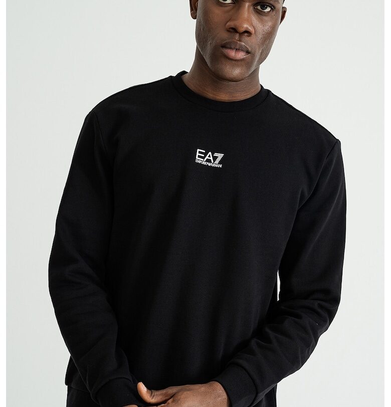 Суитшърт с лого - Черен EA7