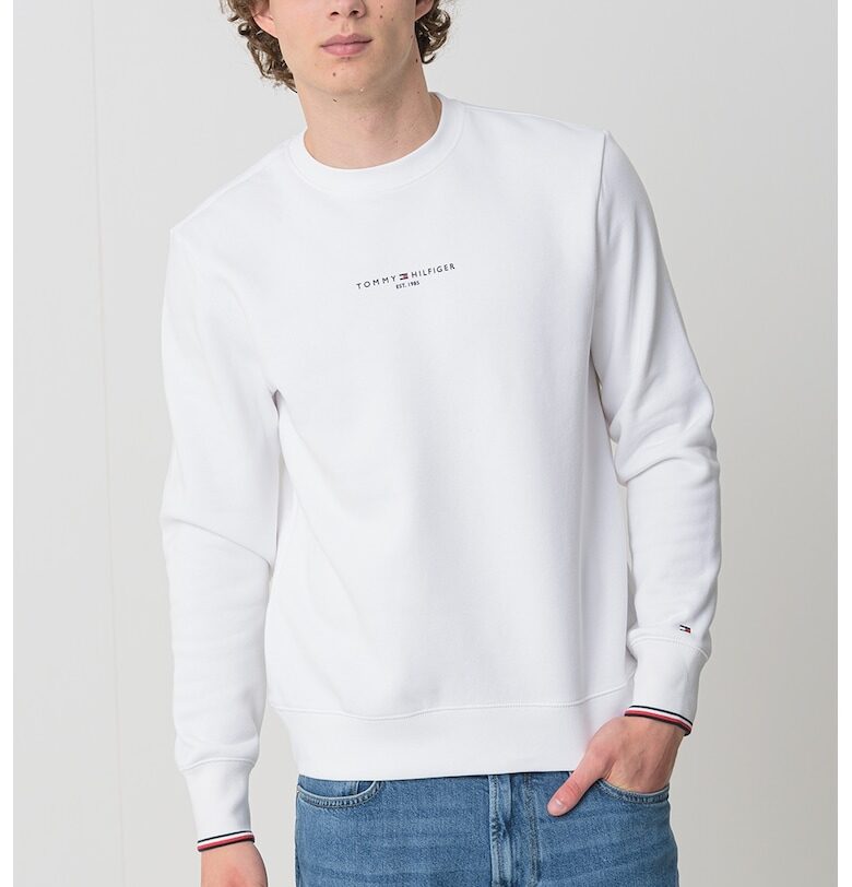 Суитшърт с лого - Черен/Бял Tommy Hilfiger