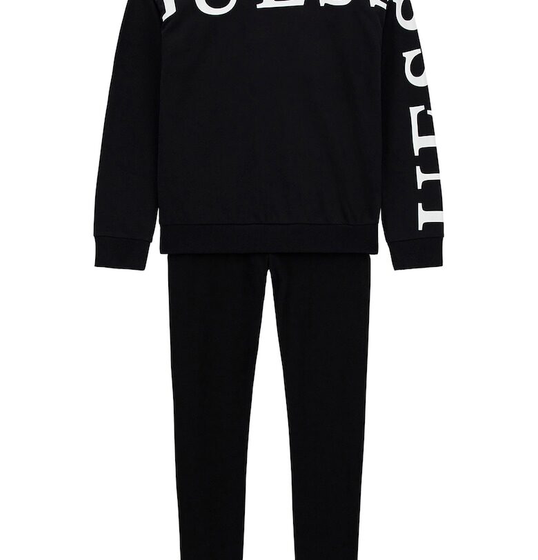 Суитшърт с лого и клин - Бял/Черен GUESS KIDS