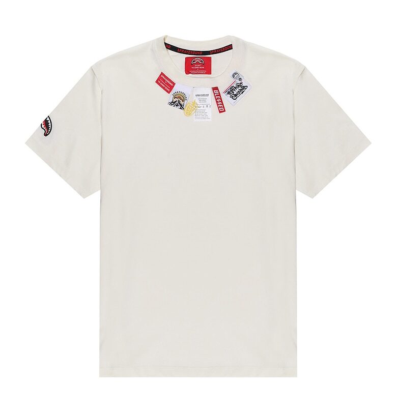 Суитшърт с лого на деколтето - Слонова кост Sprayground