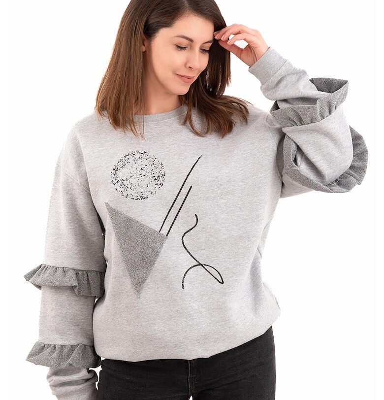 Суитшърт с набирания FOLD YOUR MIND