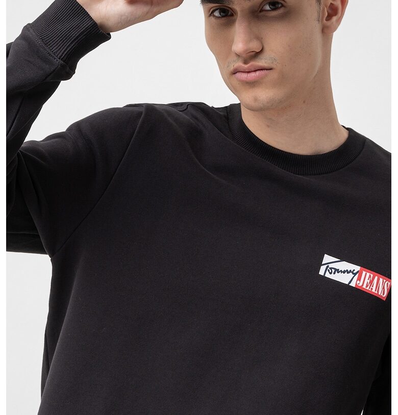 Суитшърт с овално деколте и лого Tommy Jeans