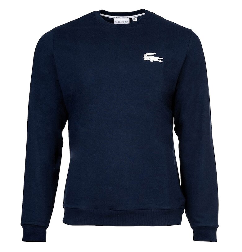 Суитшърт с овално деколте и лого - Тъмносин Lacoste