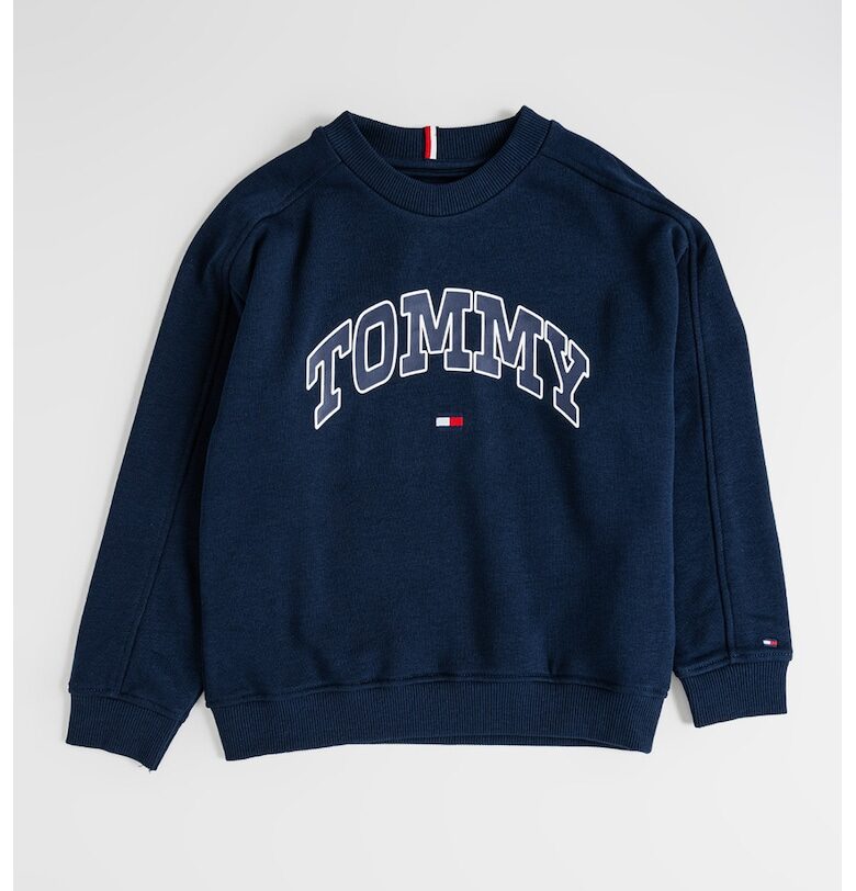 Суитшърт с овално деколте и лого - Тъмносин Tommy Hilfiger