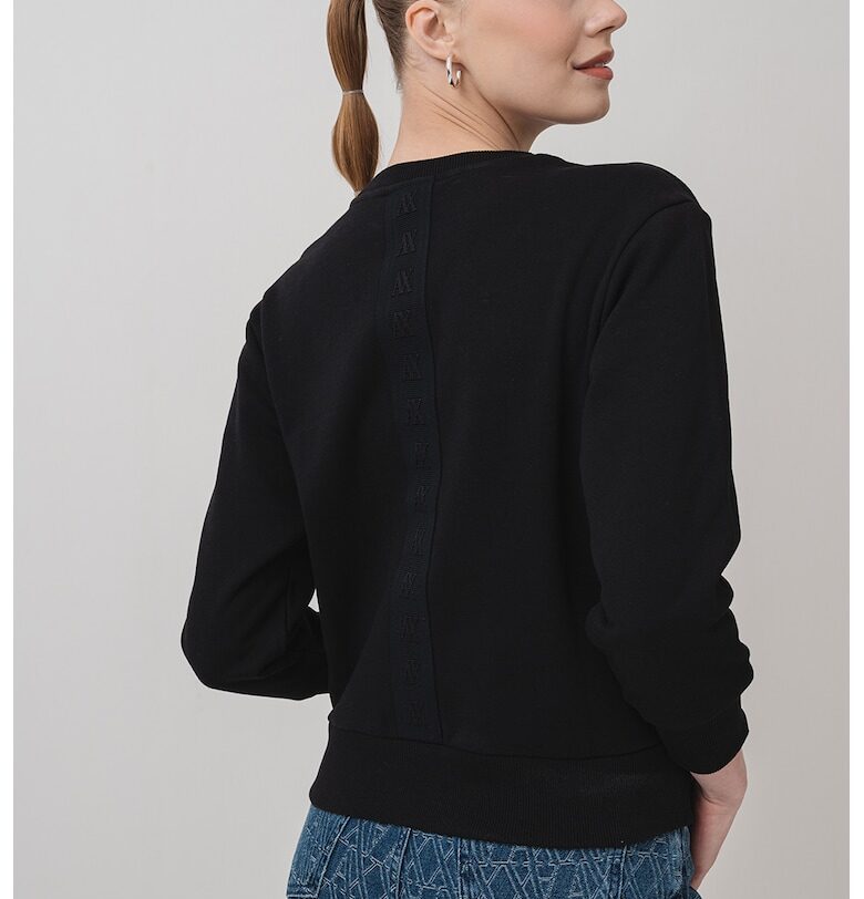 Суитшърт с овално деколте и паднали ръкави - Черен ARMANI EXCHANGE