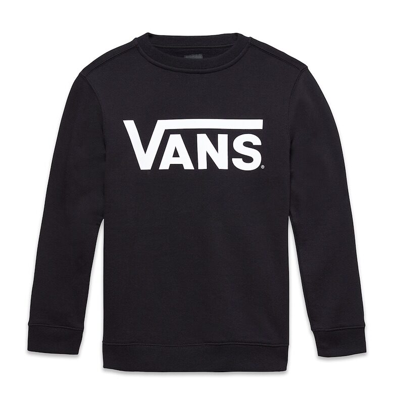 Суитшърт с овално деколте с лого - Бял/Черен Vans