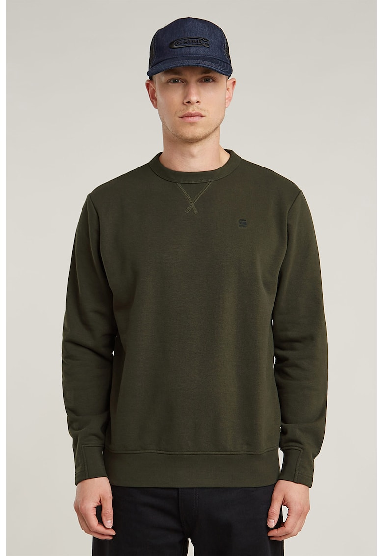 Суитшърт с органичен памук - Тъмно каки G-STAR