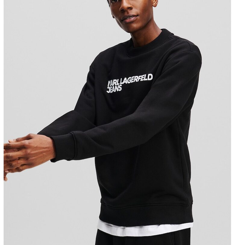 Суитшърт с органичен памук - Черен KARL LAGERFELD JEANS