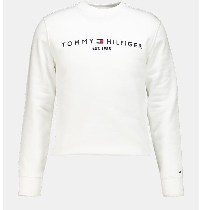 Суитшърт с органичен памук и лого - Черен/Бял Tommy Hilfiger