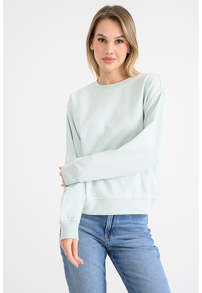 Суитшърт с паднали ръкави - Ментово зелено CALVIN KLEIN JEANS