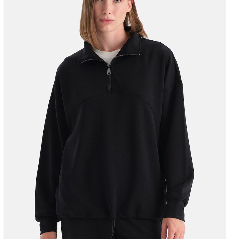 Суитшърт с паднали ръкави - Черен DAGI