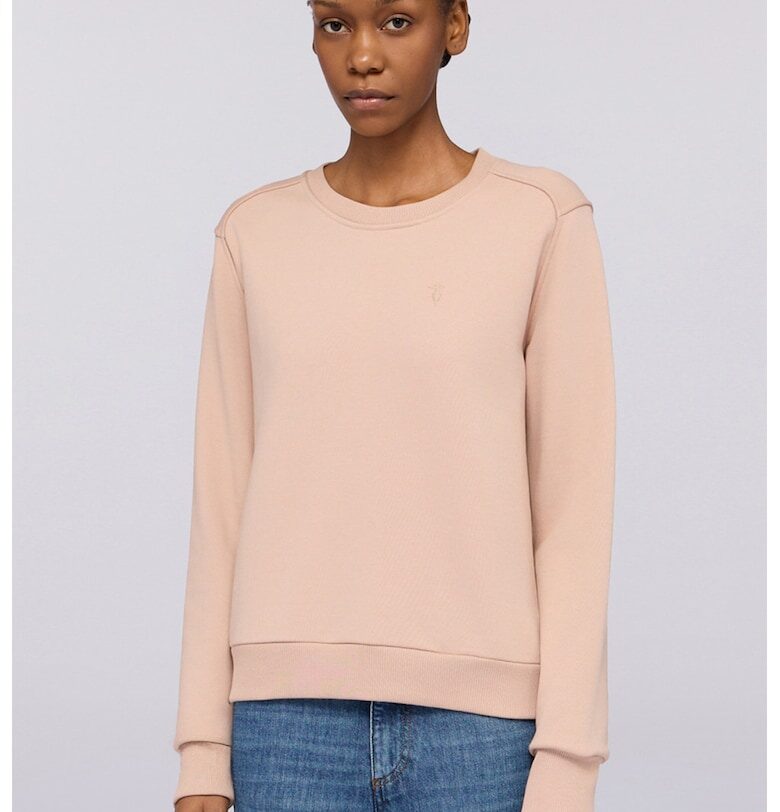 Суитшърт с памук - Праскова Trussardi