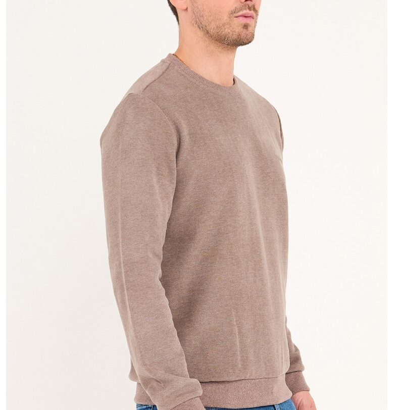 Суитшърт с памук - Тъмнобежово Lee Cooper