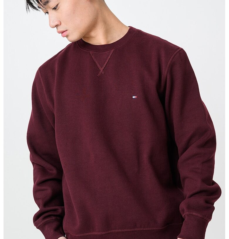 Суитшърт с памук - Тъмновиолетов Tommy Hilfiger