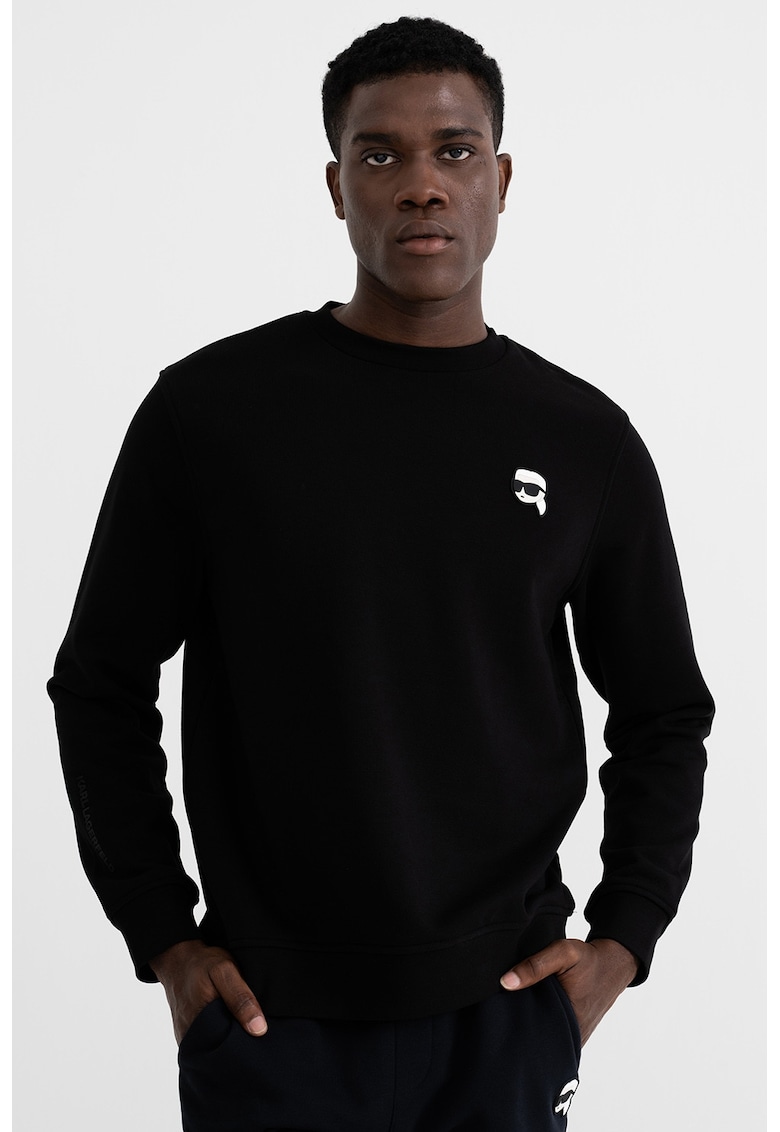 Суитшърт с памук - Черен Karl Lagerfeld