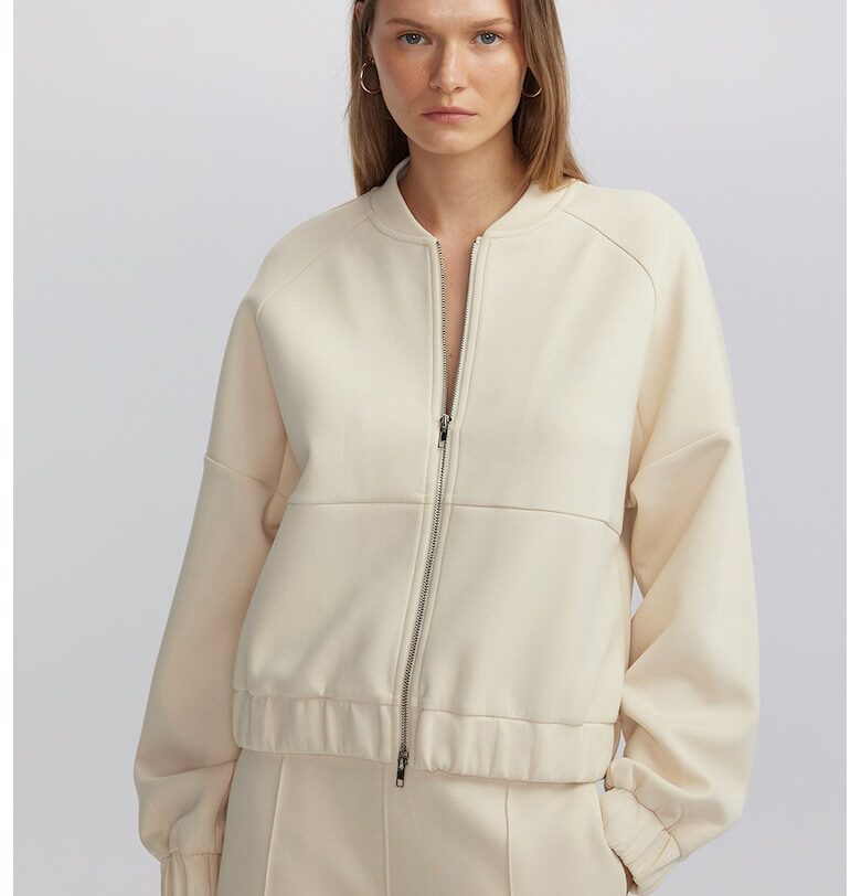 Суитшърт с памук и цип - Праскова Ipekyol