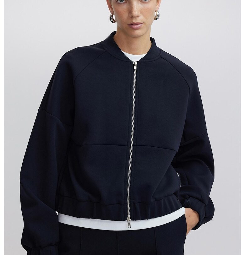 Суитшърт с памук и цип - Ултрамарин синьо Ipekyol