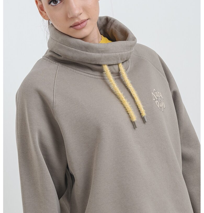 Суитшърт с памук с лого - Каки Napapijri