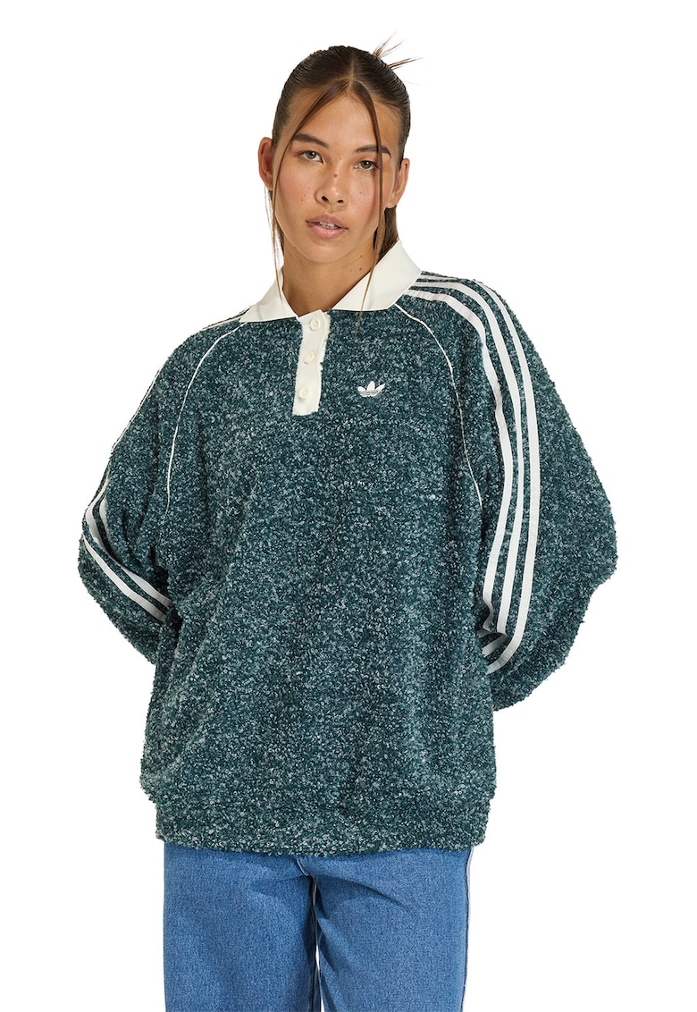 Суитшърт с реглан ръкави - Зелен/Слонова кост adidas Originals